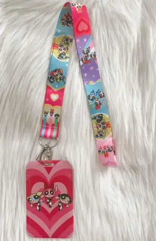 Powerpuff Girls lanyard with Id/ card holder Pink