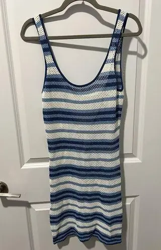 Solid & Striped The Kimberly Mini Dress In Marina Blue Beach dress -Retail $198