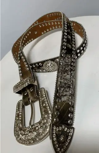 Blazin Roxx Green Camo Jeweled Western Belt