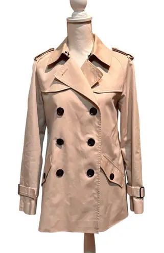 Coach  F80650 Trench Coat Double Breasted Beige Jacket Belt Missing Size Small - Image 1