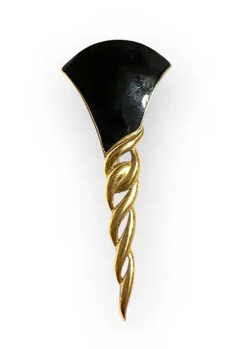 Trifari  Vintage Enamel Abstract Torch Brooch - Image 1