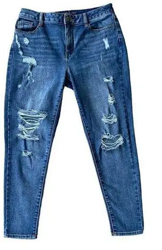 Belle Sky Belle + Sky Mom Jean women's size 4 skinny light wash stylish rips five pocket