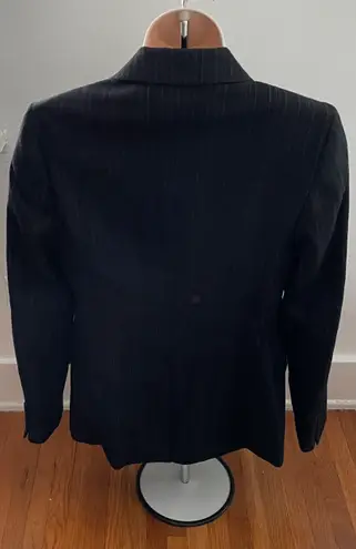 United Colors Of Benetton Made in Italy of Benetton Black Striped Wool Blend Jacket Blazer, size 42 or US 6