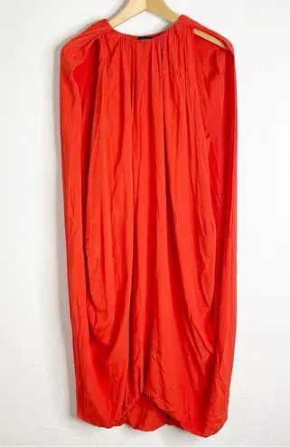 Atlein Red Cape Dress Silk Size Large