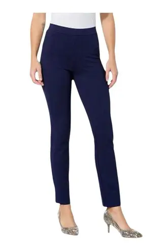 Colleen Lopez Women's Perfect 10 Cigarette Leg Ponte Pant Size XXS Navy Stretch Blue