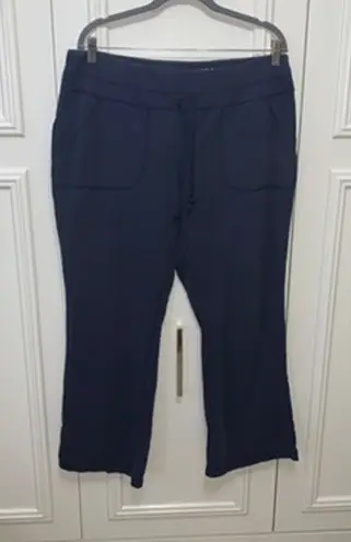 Made for life Women's 1X Blue Knit Capri Pants Elastic Waist Casual - Image 1