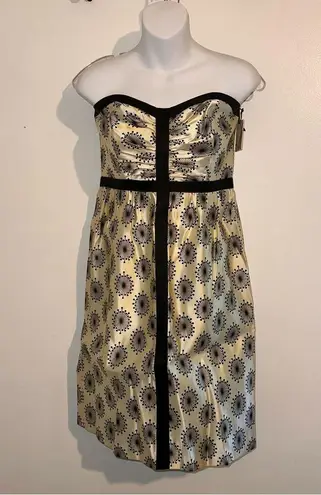 Milly of New York Womens Strapless Silk Printed Cocktail Dress Size 8 π