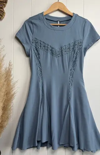 Free People  mini dress floral lace 2 boho summer spring