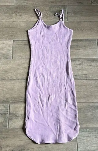 Reverse  purple ribbed dress