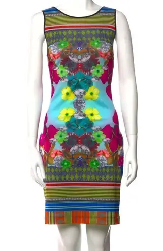 Clover Canyon Kaleidoscope Orchid Diamond Print Low Back Mini Dress Size Small