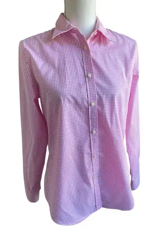 Lauren Ralph Lauren No Iron Button Down Shirt Pink/ White M Pink Size M