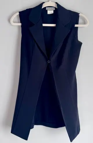 Vintage Y2K Breakin’ Loose Black Single Button Long Line Sleeveless Vest Sz 5/6