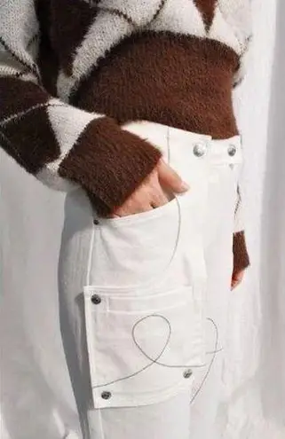 House of Sunny The 70/30 Cargo Trousers in Milk