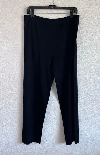 Misook Exclusively  PL Black Knit Full Length Elastic Pull On Pants Straight Leg - Image 1