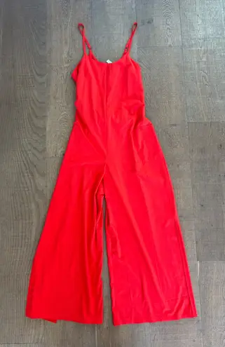Athleta  red wrap sleeveless tank jumpsuit