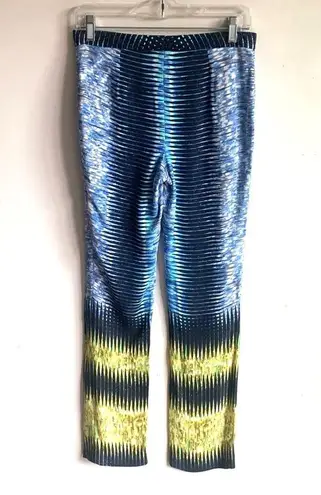 Peter Pilotto Abstract Print Blue Yellow Trousers Sz 4