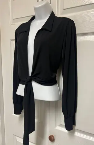 Madrag Black Knotted Crop Top Size L