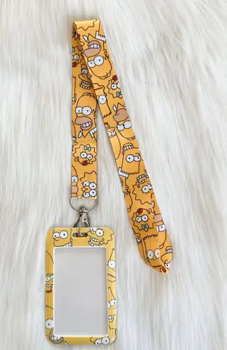 The Simpsons lanyard with Id/ card holder Yellow