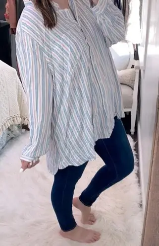Terra & Sky striped button down top size 2X new with tags