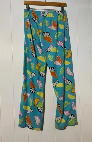 Hue Medium Cotton Pajama Pants Fruit Print Tropical Day-Jamas Loungewear