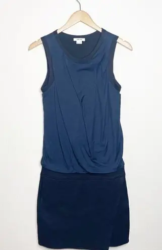 Helmut Lang A-line Mini Celeste Emission Drop Waist Cocktail Dress Size 0