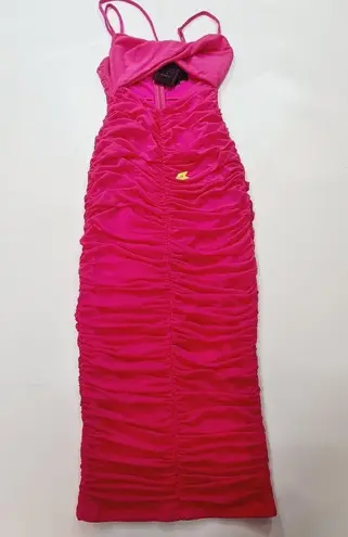 Michael Costello  x REVOLVE Davie Midi Dress in Hot Pink