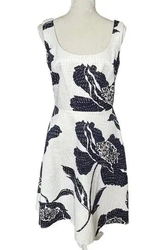 W By Worth Women’s Textured Floral Print Dress Size 4 Sleeveless Fit & Flare