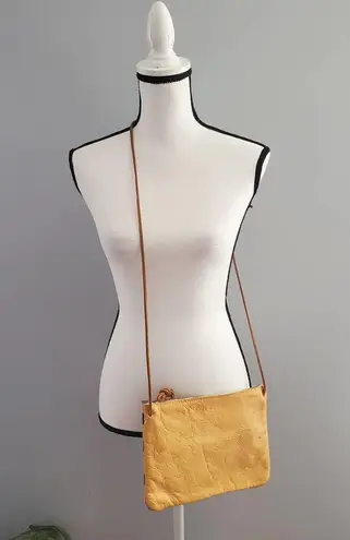 Pine & Boon Striped Hand Painted Soft Leather Crossbody Bag