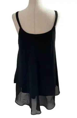 AB Studio Women Size Medium Black Blouse Shirt Top Sleeveless 8-319