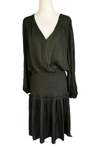 Grade & Gather Green Smocked Waist A-line Dress Women Size Large | 67-8