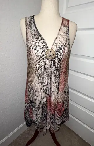 Paradise USA Sleeveless Lagenlook Mesh Tunic Cover Up Size XL/XXL