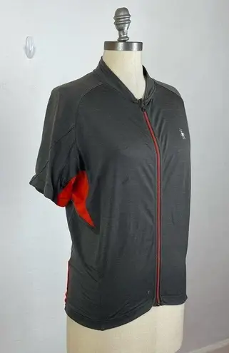 Smartwool Grey Orange Wool Blend Short Sleeve Jacket