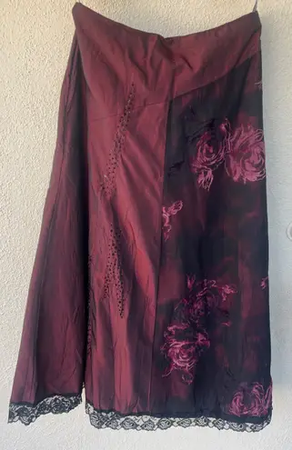 VTG Kapris Satin Floral Lace Trim A