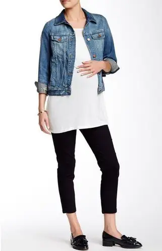 James Jeans New Womens NWT 185 Designer USA Maternity Twiggy Crop Pants 29 Black