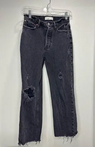 Abercrombie & Fitch  Black High Rise Dad Jeans