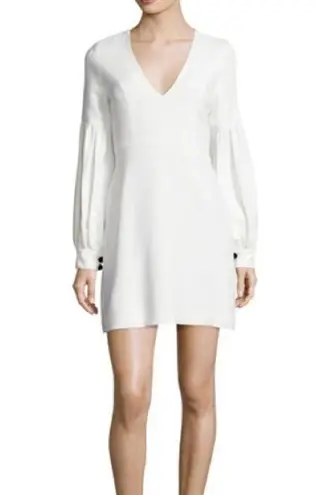 Alexis  Ellena Bishop-Sleeve Mini Dress in White