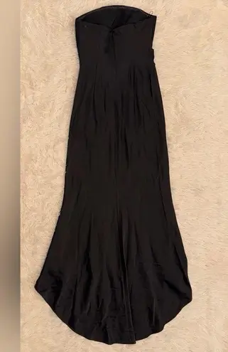NWOT Significant Other Lucile Strapless Satin Gown with Train Sz 6 Black