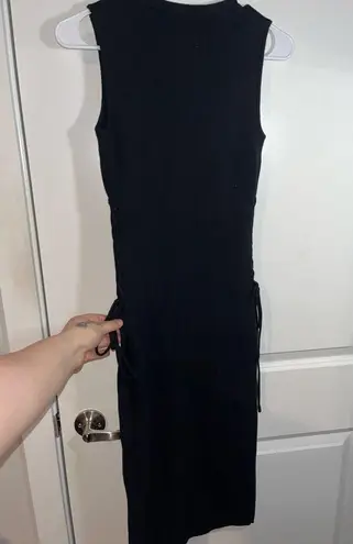 The Future Collective Black Sweater Ribbed Stretch Dress ReeseBlutstein Size XXS