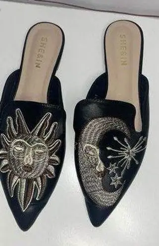 SheIn Sun & Moon Embroirdered Flats US Size 9.5