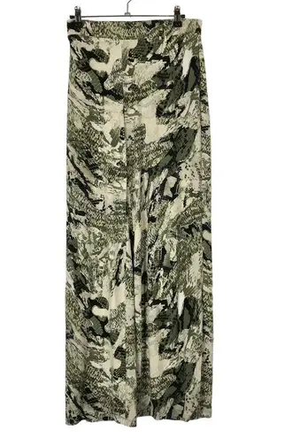 White House | Black Market  WHBM Camo Print Jersey Wide Leg Pants M