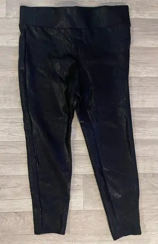 Torrid  pleather reptile snakeskin shiny legging jegging black pant sz 1 large xl - Image 1