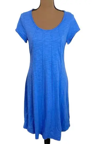 Soft Surroundings Marchesa periwinkle blue space dye pleated raw edge dress sz S - Image 2