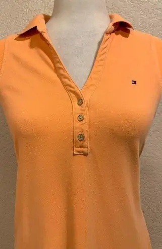 Tommy Hilfiger Vintage Y2K Orange Tank Polo Bodycon Dress