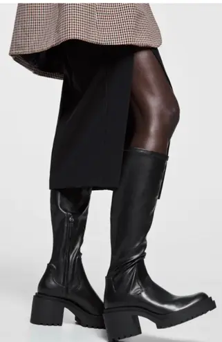 ZARA Knee High Heeled Boot