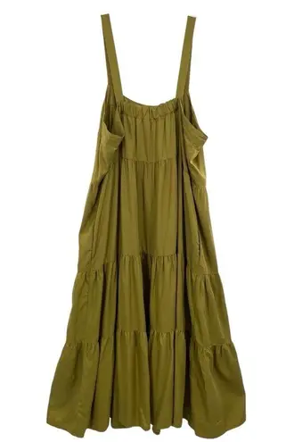 The Drop Women's Britt Tiered Maxi Tent Dress Green Size 2X