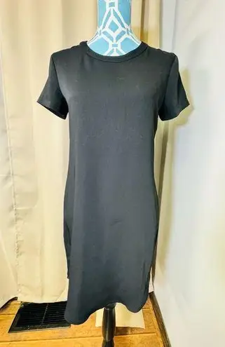 Adrienne Vittadini Women’s Size 2 Dress Shift Short Sleeve Black Mini