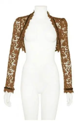 LAURA BYRNES for PINUP GIRL Clothing, Gothic lace bolero, size S, NWT Pink