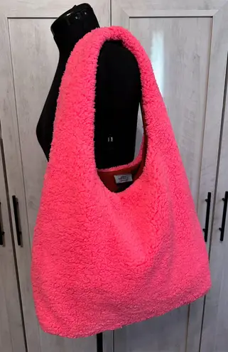 Handmade Hot Pink Sherpa Tote Bag