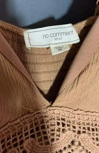 No Comment Brown Graphic Dress