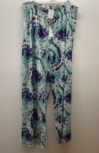West Loop 2x$18 Size X-Large Tye Die Wide Leg Palazzo Pants Beachwear. New - Image 1